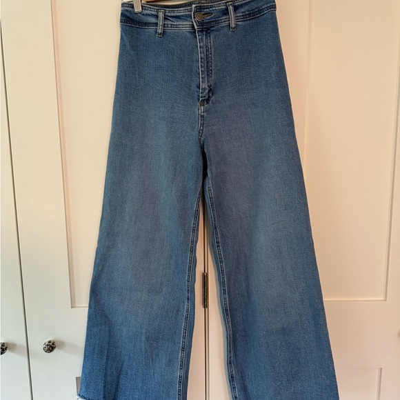 Women's High-Rise Wide-Leg Sailor Jeans - Picture 1 of 5